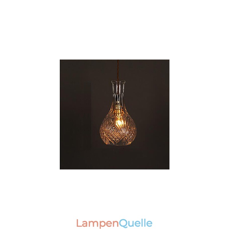 Romantische Flasche Kreative Geschnitzte Kunst Glas Kronleuchter Licht Pendelleuchte