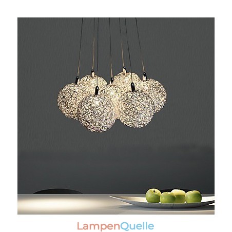 Moderne Pendelleuchte aus galvanisiertem Metall im Mini-Stil Moderne Pendelleuchte aus galvanisiertem Metall im Mini-Stil