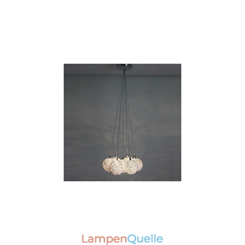 Moderne Pendelleuchte aus galvanisiertem Metall im Mini-Stil