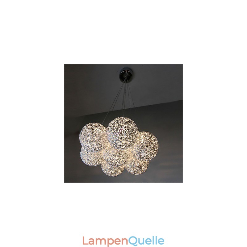 Moderne Pendelleuchte aus galvanisiertem Metall im Mini-Stil
