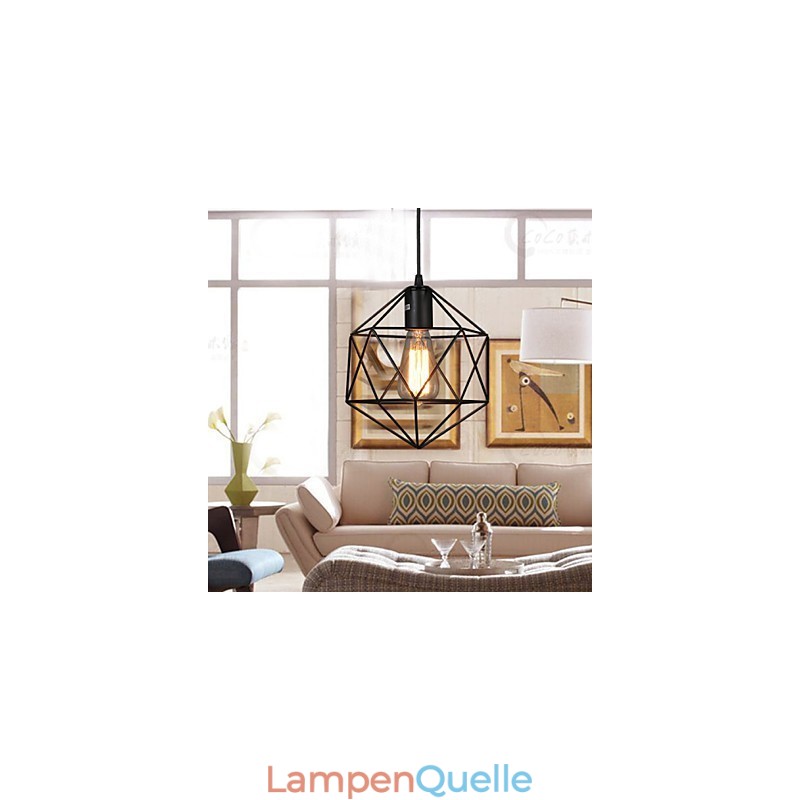Geometrische Linie Diamant Schmiedeeisen Kronleuchter Pendelleuchte Modern Contemporary