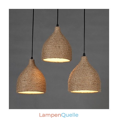 Country Lofts stellt alte Wege wieder her, Hanfseil-Einzelkopf-Droplight-Lampe Country Lofts stellt alte Wege wieder her, Hanfseil-Einzelkopf-Droplight-Lampe