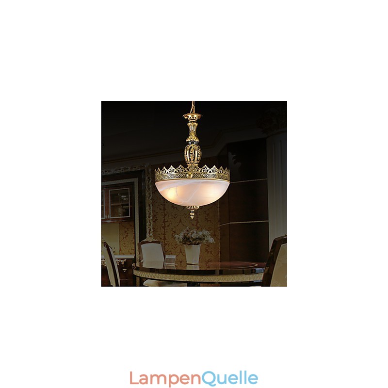 Traditionelle klassische Vintage-Retro-Pendelleuchte aus Bronzemetall