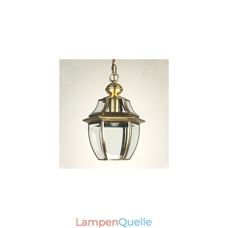 Traditionelle klassische Laterne im Mini-Stil, galvanisierte Pendelleuchte