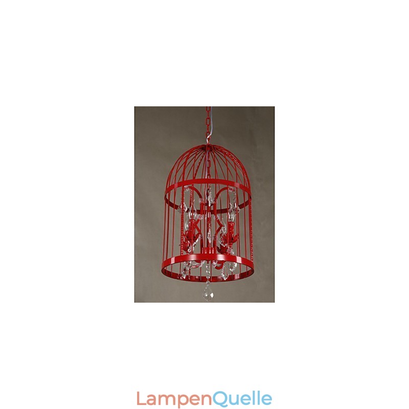 Vintage Eisen Käfig Treppe Lampe Kronleuchter Kristall