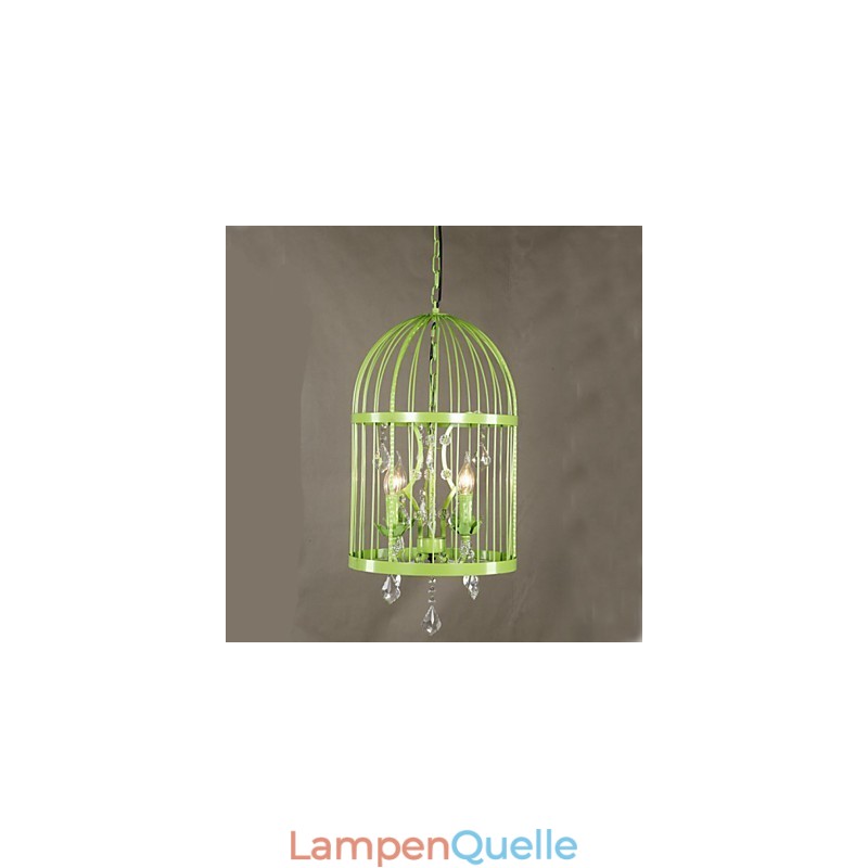 Vintage Eisen Käfig Treppe Lampe Kronleuchter Kristall