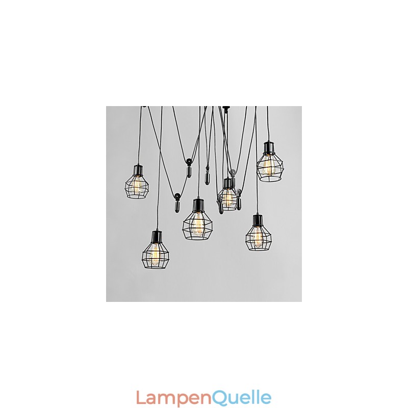 6 Lichter Country Designer Metall Pendelleuchte