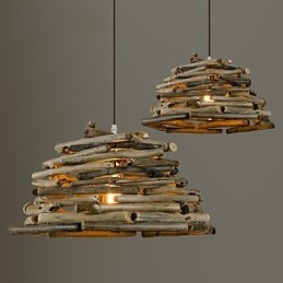 Retro Klassische Holz Decke Lichter Einfache Anhänger Lampen Cafe Anhänger Lampe