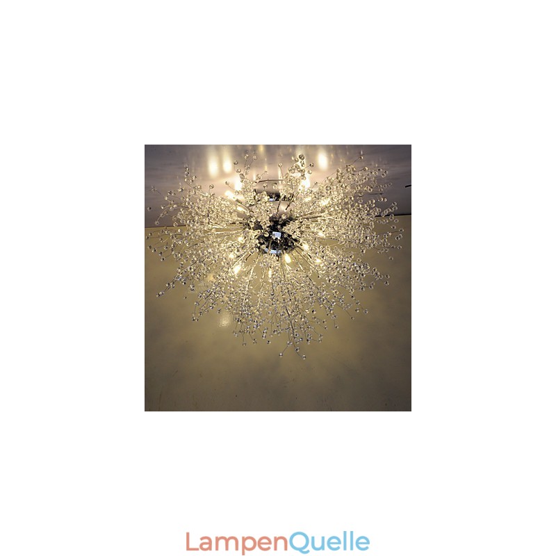 G4 Mitated Kristall Lampe Pendelleuchte Edelstahl Dia 90CM