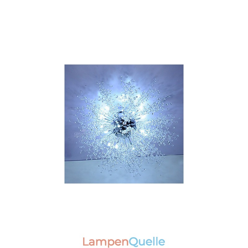 G4 Mitated Kristall Lampe Pendelleuchte Edelstahl Dia 90CM