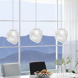 Zeitgenössischer und vertraglich vereinbarter Kunstglas-Kronleuchter mit unregelmäßigen Mahlzeiten, Eiskristall-Kronleuchter