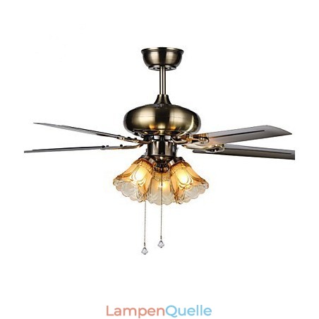 Deckenventilatoren Luxe Eco Moderner Deckenventilator mit Licht, 42-Zoll-Flügel, gebürstetes Stahl-Finish Deckenventilatoren Luxe Eco Moderner Deckenventilator mit Licht, 42-Zoll-Flügel, gebürstetes Stahl-Finish