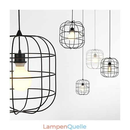 Mini Künstlerische Vogelkäfig Pendelleuchte 1 Licht Mordern Simplicity Finish Schwarz Weiß Metall Kohlenstoffstahl Droplight Mini Künstlerische Vogelkäfig Pendelleuchte 1 Licht Mordern Simplicity Finish Schwarz Weiß Metall Kohlenstoffstahl Droplight