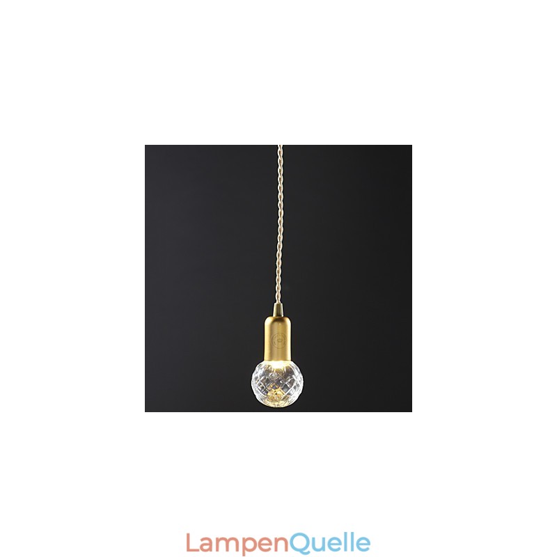 Moderne Pendelleuchte im zeitgenössischen Vintage-Mini-Stil aus goldenem Metall