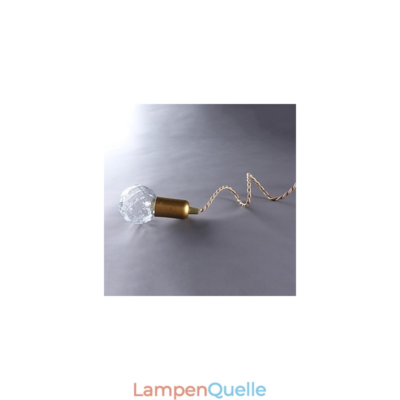 Moderne Pendelleuchte im zeitgenössischen Vintage-Mini-Stil aus goldenem Metall