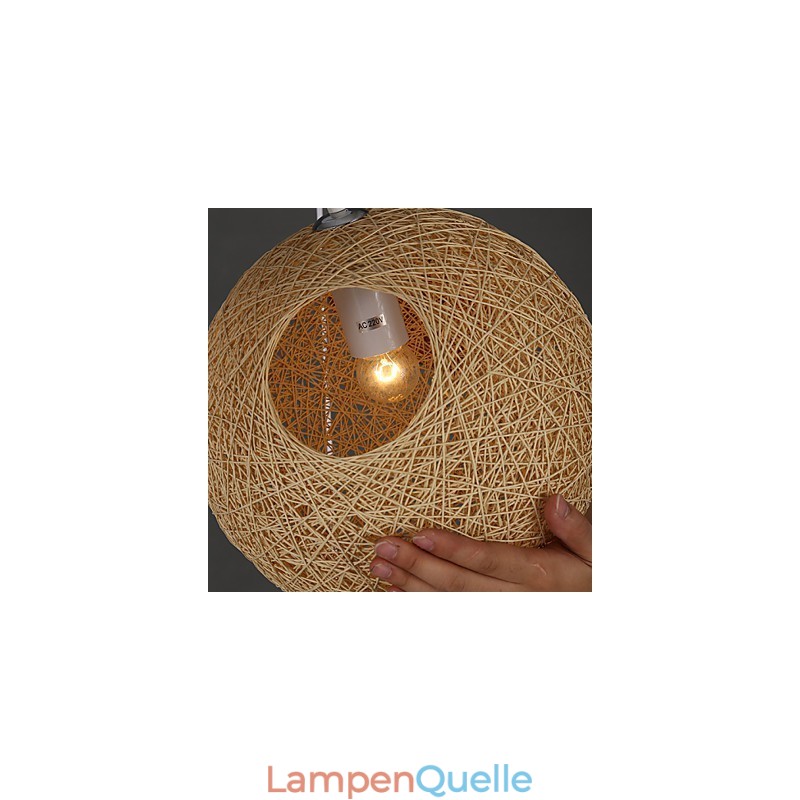 Zeitgenössische und vertraglich vereinbarte sphärische Cany Art Lampe Hanf Ball Pendelleuchte