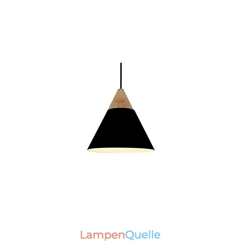 Mini Künstlerische Kegel Pendelleuchte 1 Licht Mordern Simplicity Finish Schwarz Weiß Gelb Aluminium & Holz Droplight