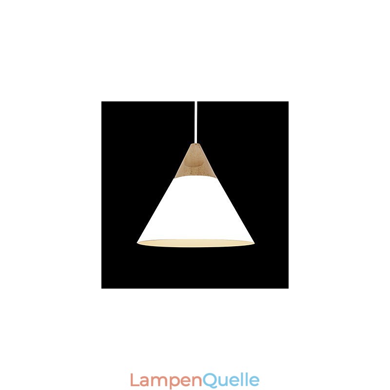 Mini Künstlerische Kegel Pendelleuchte 1 Licht Mordern Simplicity Finish Schwarz Weiß Gelb Aluminium & Holz Droplight