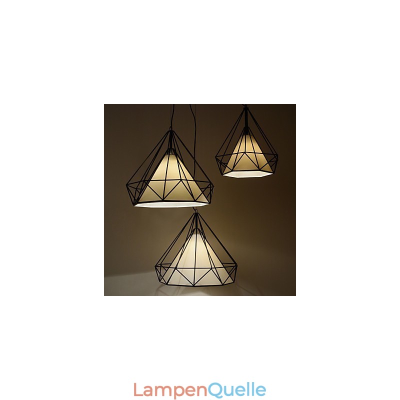 Diamond Mini Pendelleuchte 1 Licht Moderne Schlichtheit Schwarz & Weiß Fertig Kohlenstoffstahl Tuch Droplight