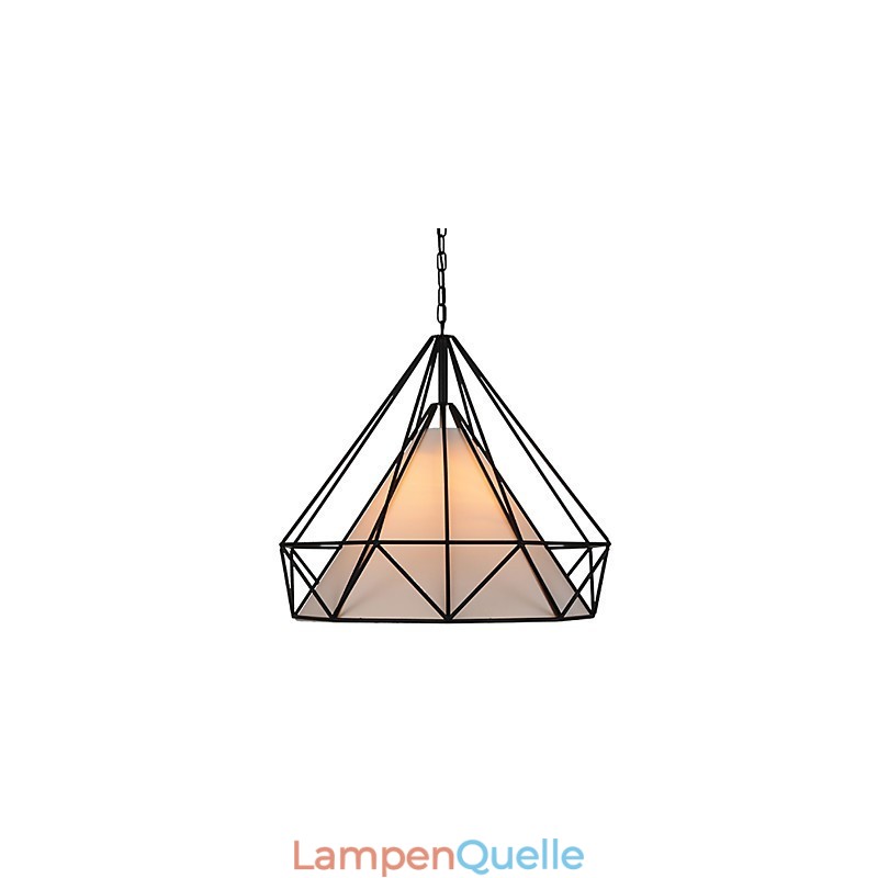 Diamond Mini Pendelleuchte 1 Licht Moderne Schlichtheit Schwarz & Weiß Fertig Kohlenstoffstahl Tuch Droplight