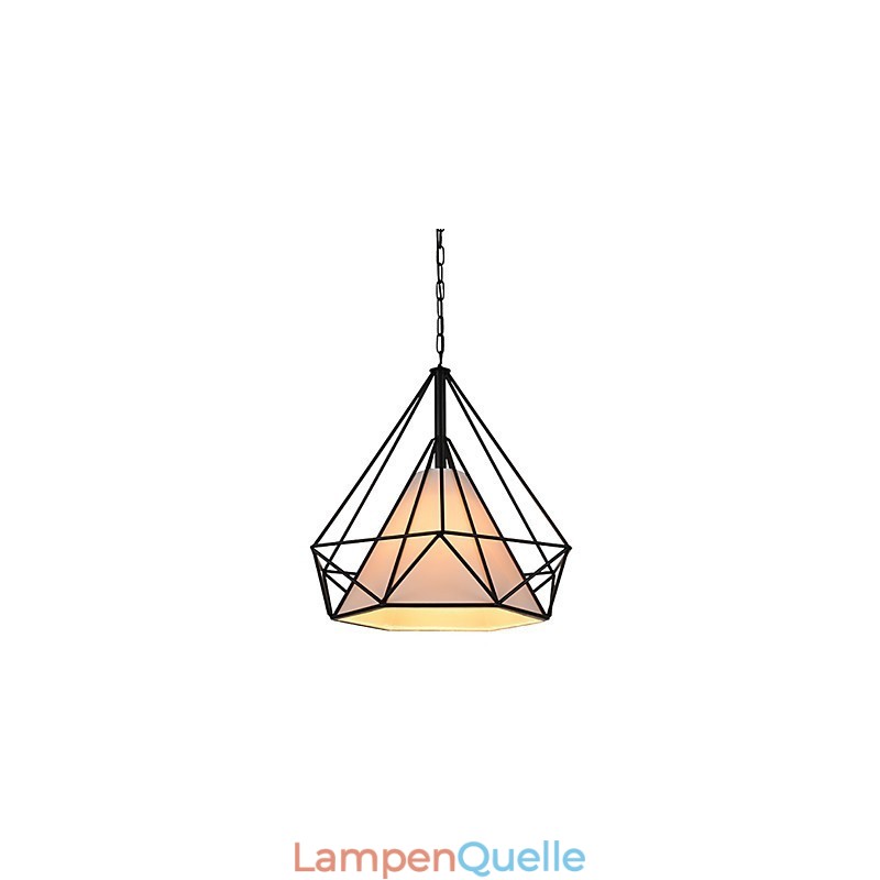 Diamond Mini Pendelleuchte 1 Licht Moderne Schlichtheit Schwarz & Weiß Fertig Kohlenstoffstahl Tuch Droplight