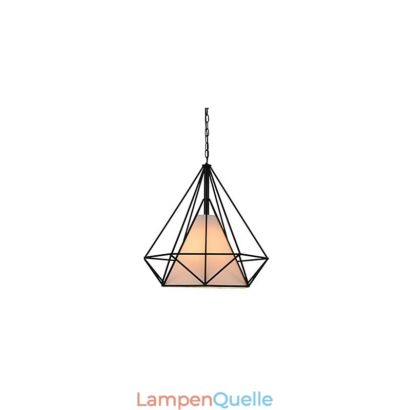 Diamond Mini Pendelleuchte 1 Licht Moderne Schlichtheit Schwarz & Weiß Fertig Kohlenstoffstahl Tuch Droplight