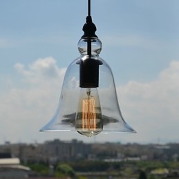 Traditionelle, klassische Pendelleuchte im Vintage-Schalen-Mini-Stil