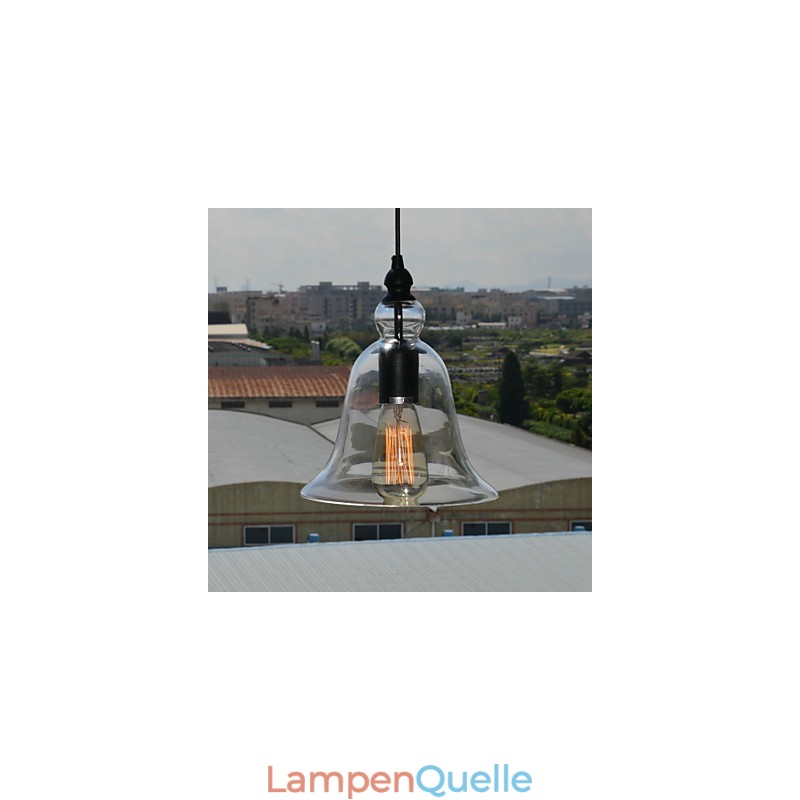 Traditionelle, klassische Pendelleuchte im Vintage-Schalen-Mini-Stil