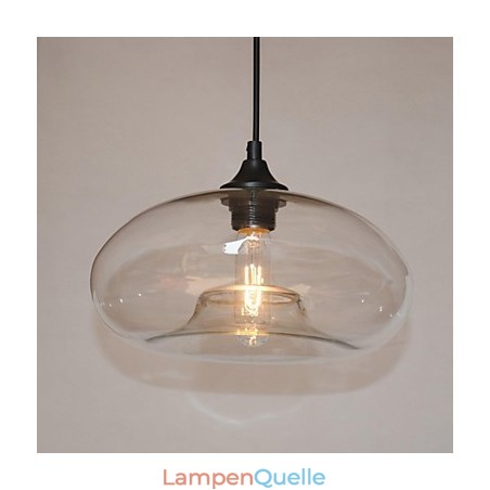 Moderne charakteristische 1-flammige Pendelleuchte mit transparentem Schirm Moderne charakteristische 1-flammige Pendelleuchte mit transparentem Schirm