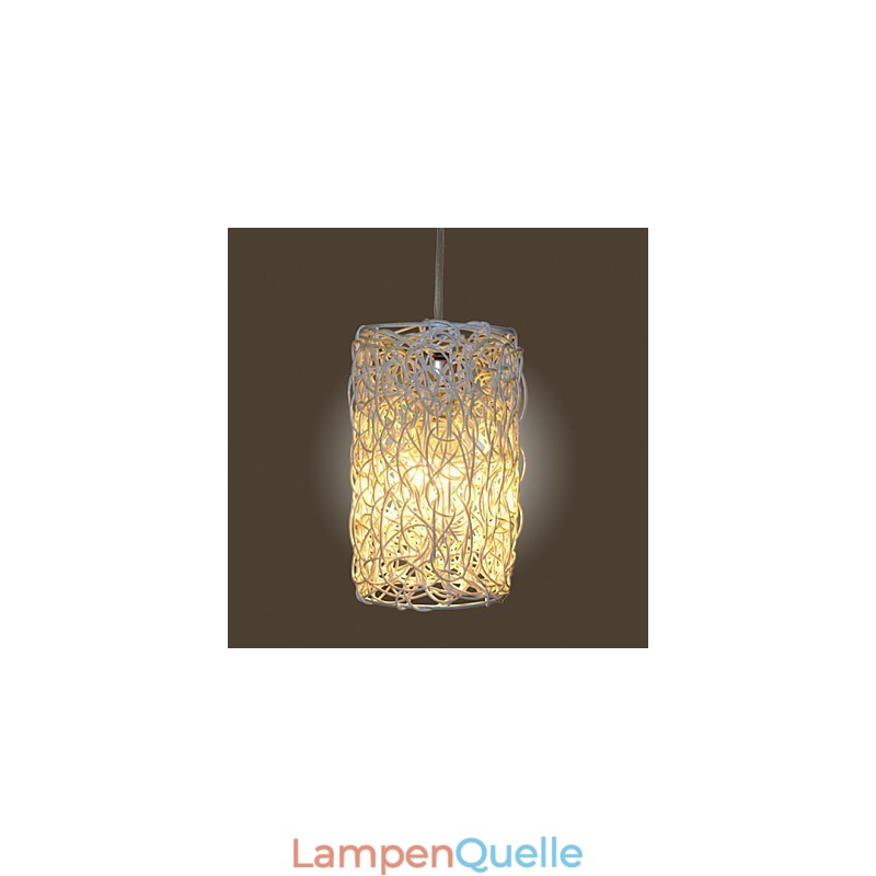 Moderne ländliche Cany Art gewebte Rattan-Einzelkopf-Droplight-Lampe