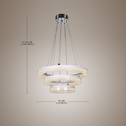 Kristall Pendelleuchte Moderne Lampe Drei Ringe